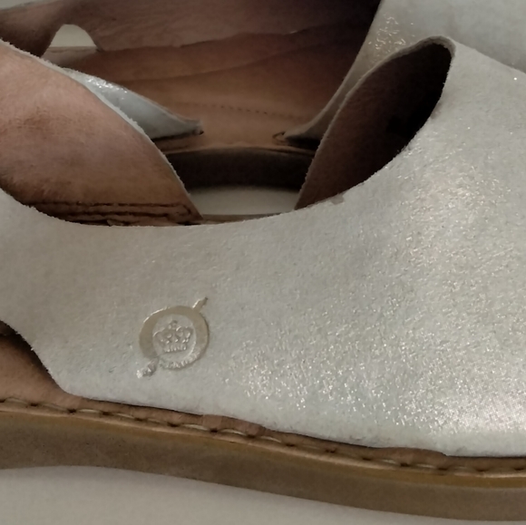 VGUC Born Leather suede Women Strap Sandal INLET Design - Picture 11 of 12